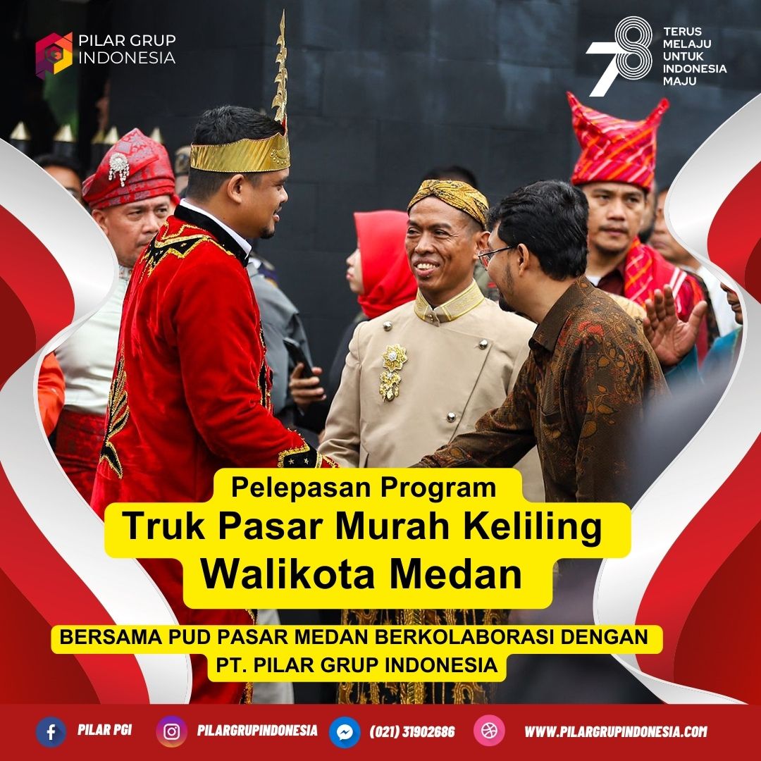 Walikota Medan meluncurkan 3 mobil dalam Program Pasar Keliling pada HUT RI ke 78